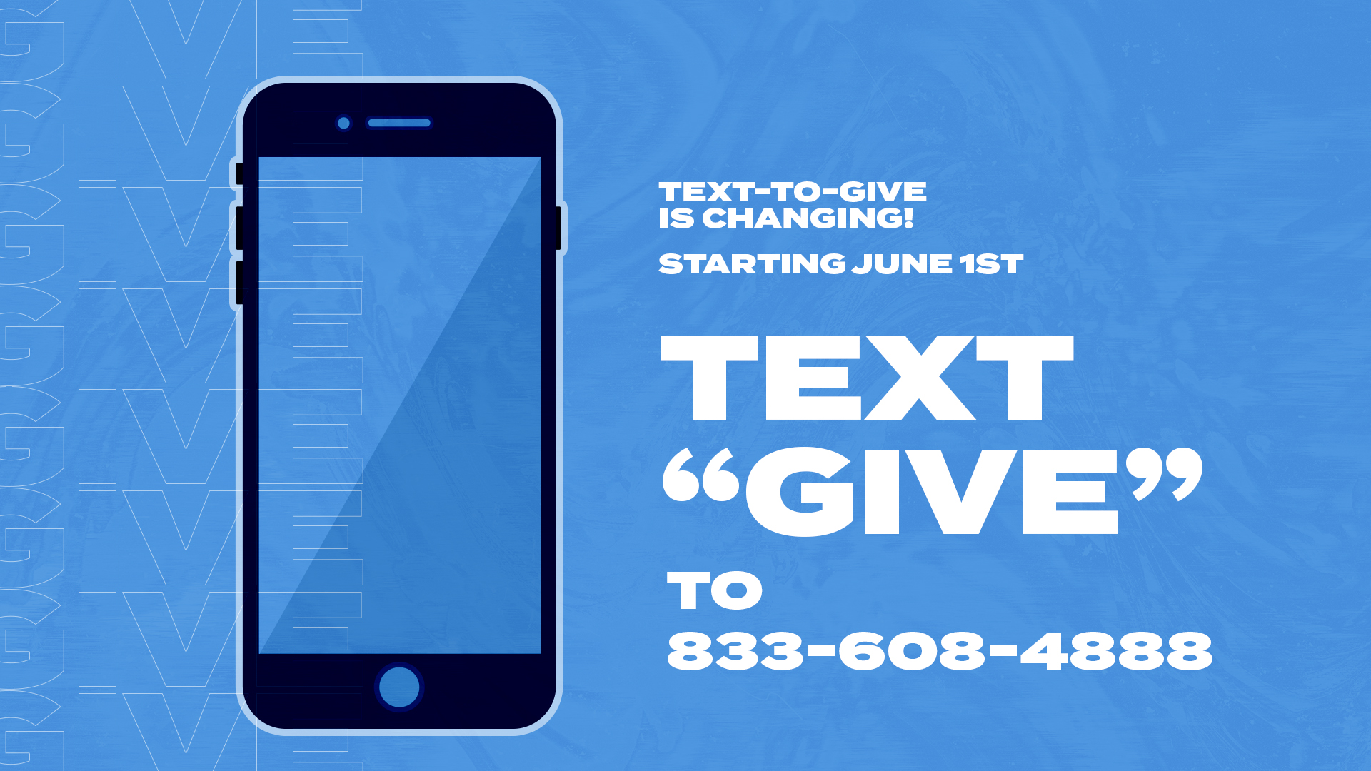 Text to Give Presentation Graphics - Slides - Announcement Slide